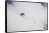 Kaylin Richardson Skiing Powder At Alta Ski Area-Louis Arevalo-Framed Stretched Canvas