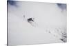 Kaylin Richardson Skiing Powder At Alta Ski Area-Louis Arevalo-Stretched Canvas