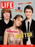 Co-stars of Harry Potter films Rupert Grint, Emma Watson and Daniel Radcliffe, November 18, 2005-Kayt Jones-Framed Photographic Print