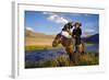 Kazakh Men Traditionally Hunt Foxes and Wolves Using Trained Golden Eagles-Rawpixel com-Framed Photographic Print