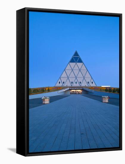 Kazakhstan, Astana, Palace of Peace and Reconciliation Pyramid Designed by Sir Norman Foster-Jane Sweeney-Framed Stretched Canvas