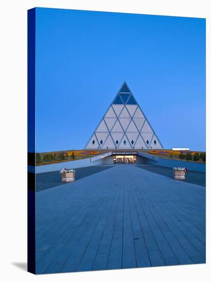 Kazakhstan, Astana, Palace of Peace and Reconciliation Pyramid Designed by Sir Norman Foster-Jane Sweeney-Stretched Canvas