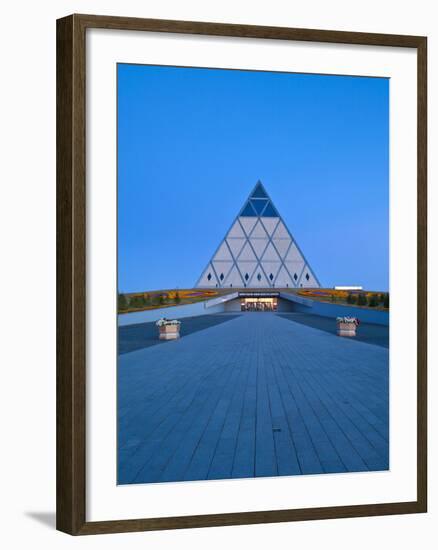 Kazakhstan, Astana, Palace of Peace and Reconciliation Pyramid Designed by Sir Norman Foster-Jane Sweeney-Framed Photographic Print