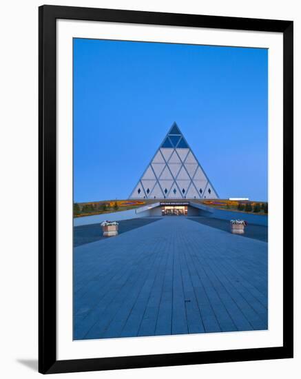 Kazakhstan, Astana, Palace of Peace and Reconciliation Pyramid Designed by Sir Norman Foster-Jane Sweeney-Framed Photographic Print