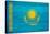 Kazakhstan Flag Design with Wood Patterning - Flags of the World Series-Philippe Hugonnard-Stretched Canvas