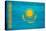 Kazakhstan Flag Design with Wood Patterning - Flags of the World Series-Philippe Hugonnard-Stretched Canvas