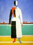 The Girl, Figure on White-Kasimir Malevich-Art Print