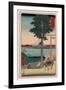 Kazusa Kanozan-Utagawa Hiroshige-Framed Giclee Print