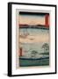 Kazusa Kuroto No Ura-Utagawa Hiroshige-Framed Giclee Print