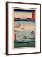 Kazusa Kuroto No Ura-Utagawa Hiroshige-Framed Giclee Print