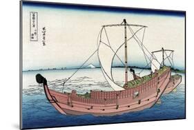 Kazusa Sea Route-Katsushika Hokusai-Mounted Art Print