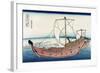 Kazusa Sea Route-Katsushika Hokusai-Framed Art Print