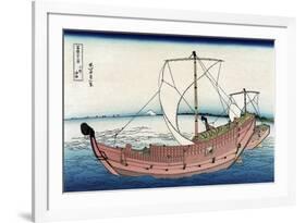 Kazusa Sea Route-Katsushika Hokusai-Framed Art Print
