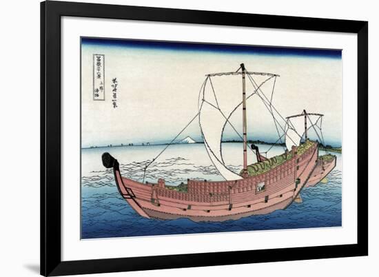 Kazusa Sea Route-Katsushika Hokusai-Framed Art Print