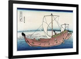 Kazusa Sea Route-Katsushika Hokusai-Framed Art Print