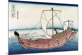 Kazusa Sea Route-Katsushika Hokusai-Mounted Art Print