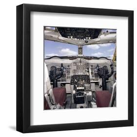 KC-135 reueling plane cockpit-null-Framed Art Print