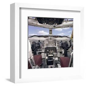 KC-135 reueling plane cockpit-null-Framed Art Print