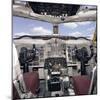 KC-135 reueling plane cockpit-null-Mounted Art Print