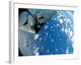 KC-135 Stratotanker Refuels B-2 Spirit-Stocktrek Images-Framed Photographic Print