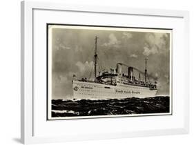 Kdf Dampfer Der Deutsche in Fahrt Auf Hoher See-null-Framed Giclee Print