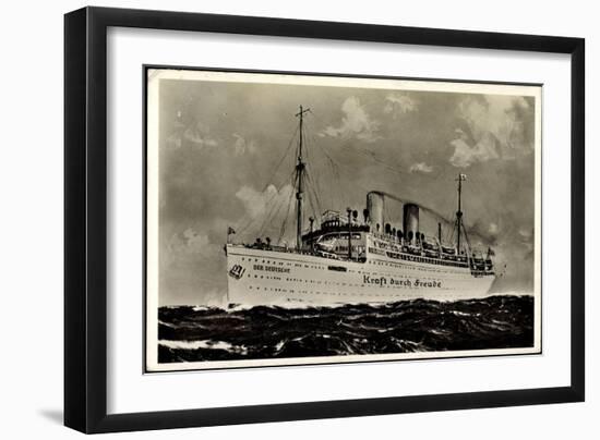 Kdf Dampfer Der Deutsche in Fahrt Auf Hoher See-null-Framed Giclee Print