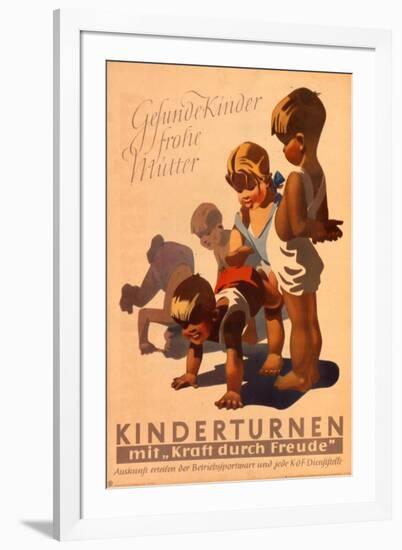 Kdf Poster for Children's Gymnastics-null-Framed Art Print