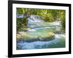 Keang Si waterfalls, near Luang Prabang, Laos, Indochina, Southeast Asia, Asia-Melissa Kuhnell-Framed Photographic Print