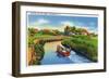 Keansburg, New Jersey - View of People Boating on the Creek, c.1937-Lantern Press-Framed Art Print