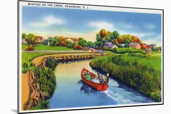 Keansburg, New Jersey - View of People Boating on the Creek, c.1937-Lantern Press-Mounted Art Print