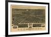 Kearney, Nebraska - Panoramic Map-Lantern Press-Framed Premium Giclee Print