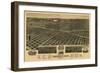 Kearney, Nebraska - Panoramic Map-Lantern Press-Framed Art Print