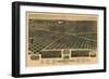 Kearney, Nebraska - Panoramic Map-Lantern Press-Framed Art Print