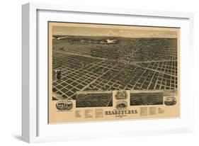 Kearney, Nebraska - Panoramic Map-Lantern Press-Framed Art Print