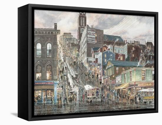 Kearny St.: San Francisco-Stanton Manolakas-Framed Stretched Canvas