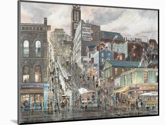 Kearny St.: San Francisco-Stanton Manolakas-Mounted Giclee Print