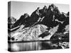 "Kearsarge Pinnacles," Partially Snow-Covered Rocky Formations Along the Edge of the River-Ansel Adams-Stretched Canvas