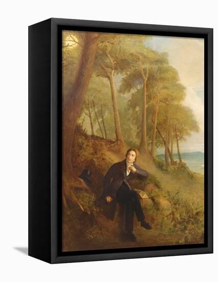 Keats Listening to the Nightingale on Hampstead Heath, 1845 (See also 145175)-Joseph Severn-Framed Stretched Canvas