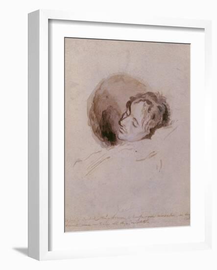 Keats on His Death Bed, 1821-Joseph Severn-Framed Giclee Print