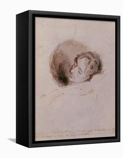 Keats on His Death Bed, 1821-Joseph Severn-Framed Stretched Canvas