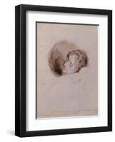 Keats on His Death Bed, 1821-Joseph Severn-Framed Giclee Print