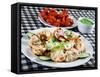 Kebab with Salad-WITTY-Framed Stretched Canvas