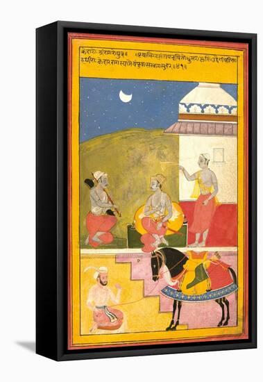 Kedar Ragini of Sri, 1628-Shah ud Din-Framed Stretched Canvas