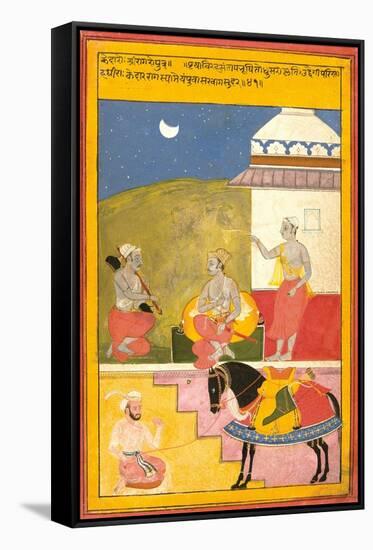 Kedar Ragini of Sri, 1628-Shah ud Din-Framed Stretched Canvas