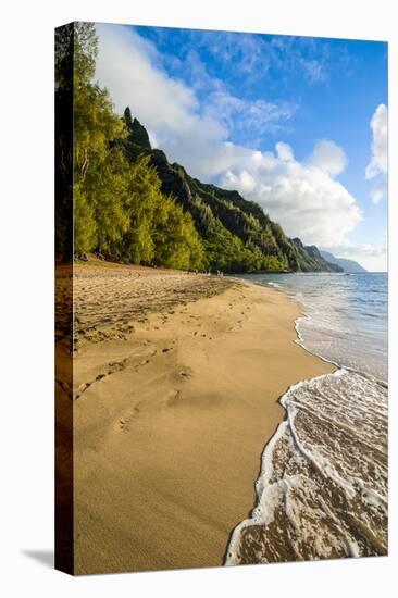 Kee Beach on the Napali Coast, Kauai, Hawaii, United States of America, Pacific-Michael Runkel-Stretched Canvas