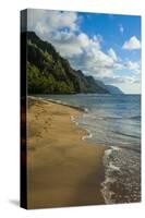 Kee Beach on the Napali Coast, Kauai, Hawaii, United States of America, Pacific-Michael Runkel-Stretched Canvas