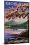 Keechelus Lake, Washington - Lake Scene at Dusk-Lantern Press-Mounted Art Print