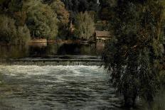 Sonning Weir, 1882 (Oil on Canvas)-Keeley Halswelle-Giclee Print