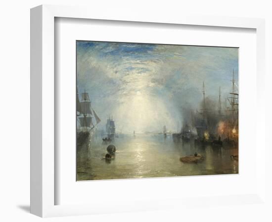 Keelmen Heaving in Coals by Moonlight, 1835-J. M. W. Turner-Framed Giclee Print