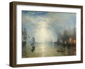 Keelmen Heaving in Coals by Moonlight, 1835-J. M. W. Turner-Framed Giclee Print